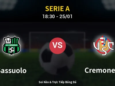 Kết Quả: Sassuolo 1-0 Cremonese – Highlight & Bàn Thắng | Serie A