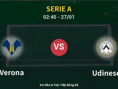Kết Quả: Verona 1-3 Udinese – Highlight & Bàn Thắng | Serie A