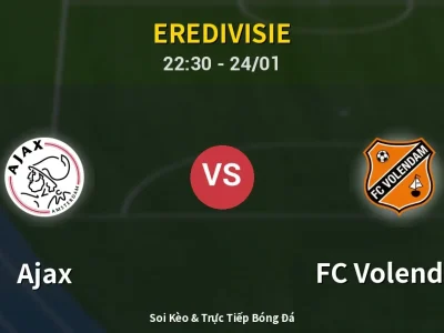 Soi Kèo Ajax vs FC Volendam – 22:30 24/01 | Nhận Định, Dự Đoán Tỷ Số
