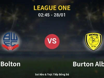 Kết Quả: Bolton 2-1 Burton Albion – Highlight & Bàn Thắng | League One
