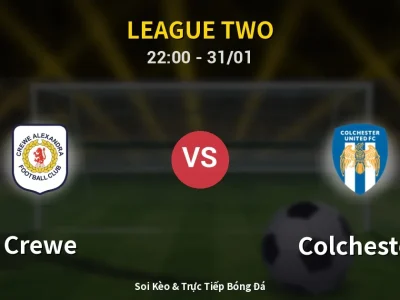 Soi Kèo Crewe vs Colchester – 22:00 31/01 | Nhận Định, Dự Đoán Tỷ Số