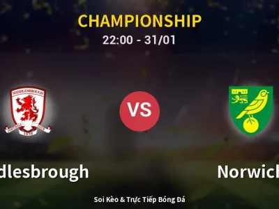 Soi Kèo Middlesbrough vs Norwich – 22:00 31/01 | Nhận Định, Dự Đoán Tỷ Số