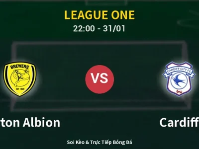 Soi Kèo Burton Albion vs Cardiff – 22:00 31/01 | Nhận Định, Dự Đoán Tỷ Số