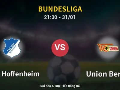 🔴 Trực Tiếp: 1899 Hoffenheim 0-0 Union Berlin – Link Xem Bundesliga (Full HD)