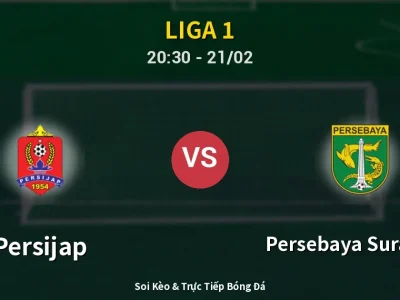 🔴 Trực Tiếp: Persijap 2-0 Persebaya Surabaya – Link Xem Liga 1 (Full HD)