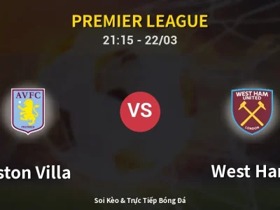 Soi Kèo Aston Villa vs West Ham – 21:15 22/03 | Nhận Định, Dự Đoán Tỷ Số
