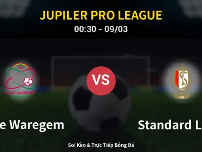 Kết Quả: Zulte Waregem 0-1 Standard Liege – Highlight & Bàn Thắng | Jupiler Pro League