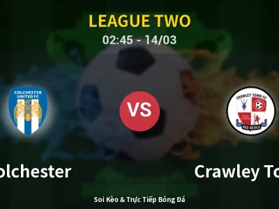 Kết Quả: Colchester 0-0 Crawley Town – Highlight & Bàn Thắng | League Two