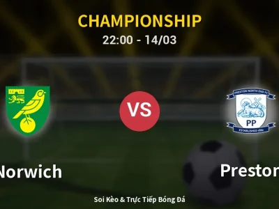🔴 Trực Tiếp: Norwich 1-0 Preston – Link Xem Championship (Full HD)