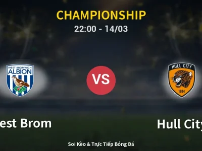 🔴 Trực Tiếp: West Brom 1-0 Hull City – Link Xem Championship (Full HD)