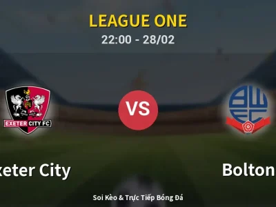 Soi Kèo Exeter City vs Bolton – 22:00 28/02 | Nhận Định, Dự Đoán Tỷ Số