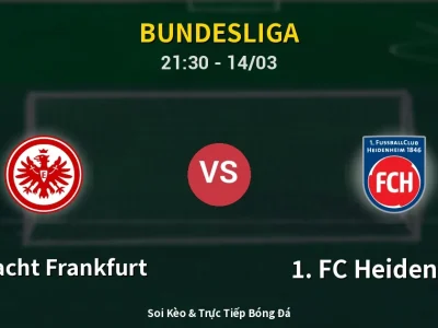 🔴 Trực Tiếp: Eintracht Frankfurt 0-0 1. FC Heidenheim – Link Xem Bundesliga (Full HD)