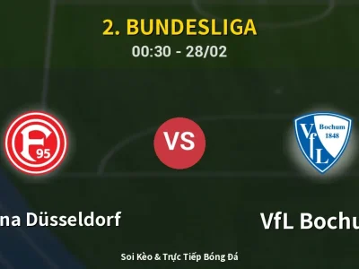 Kết Quả: Fortuna Düsseldorf 2-1 VfL Bochum – Highlight & Bàn Thắng | 2. Bundesliga