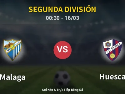 🔴 Trực Tiếp: Malaga 5-3 Huesca – Link Xem Segunda División (Full HD)