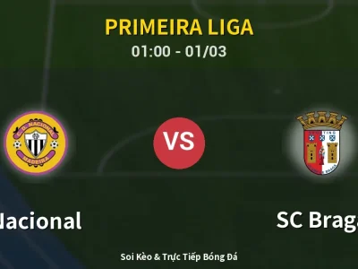 Kết Quả: Nacional 1-2 SC Braga – Highlight & Bàn Thắng | Primeira Liga
