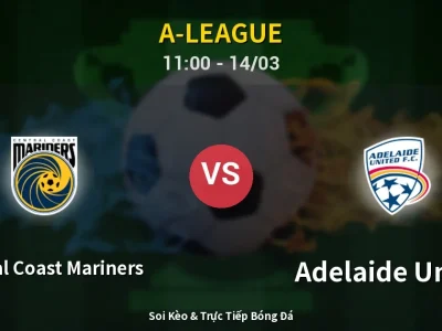 Kết Quả: Central Coast Mariners 1-1 Adelaide United – Highlight & Bàn Thắng | A-League