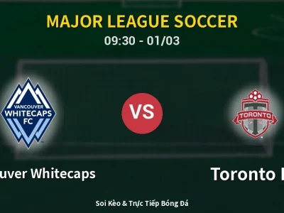 Kết Quả: Vancouver Whitecaps 3-0 Toronto FC – Highlight & Bàn Thắng | Major League Soccer