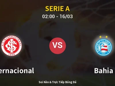 🔴 Trực Tiếp: Internacional 0-1 Bahia – Link Xem Serie A (Full HD)
