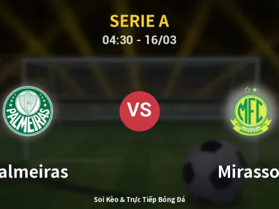 🔴 Trực Tiếp: Palmeiras 1-0 Mirassol – Link Xem Serie A (Full HD)