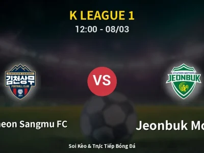 Kết Quả: Gimcheon Sangmu FC 1-1 Jeonbuk Motors – Highlight & Bàn Thắng | K League 1