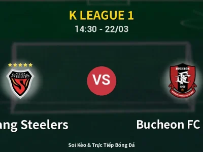 Kết Quả: Pohang Steelers 0-0 Bucheon FC 1995 – Highlight & Bàn Thắng | K League 1