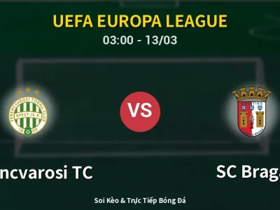 Kết Quả: Ferencvarosi TC 2-0 SC Braga – Highlight & Bàn Thắng | UEFA Europa League