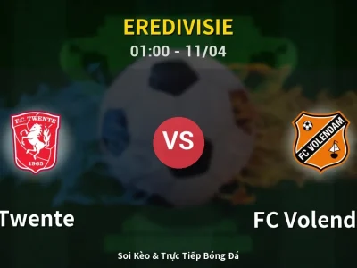 🔴 Trực Tiếp: Twente 2-0 FC Volendam – Link Xem Eredivisie (Full HD)