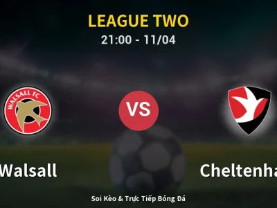 Soi Kèo Walsall vs Cheltenham – 21:00 11/04 | Nhận Định, Dự Đoán Tỷ Số