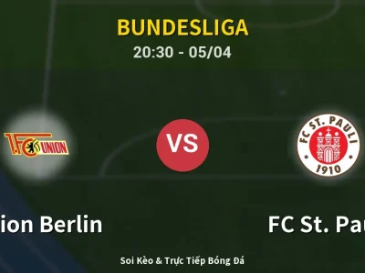 Soi Kèo Union Berlin vs FC St. Pauli – 20:30 05/04 | Nhận Định, Dự Đoán Tỷ Số