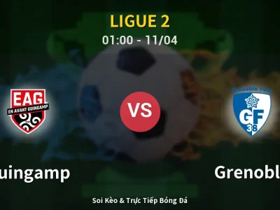 🔴 Trực Tiếp: Guingamp 0-1 Grenoble – Link Xem Ligue 2 (Full HD)