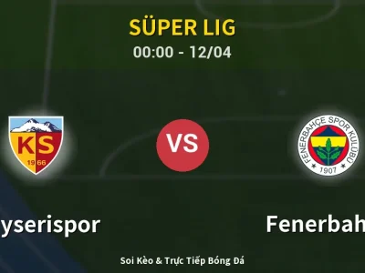 Kết Quả: Kayserispor 0-4 Fenerbahçe – Highlight & Bàn Thắng | Süper Lig